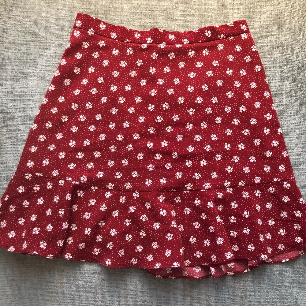 Banana Republic Silk Floral Skirt